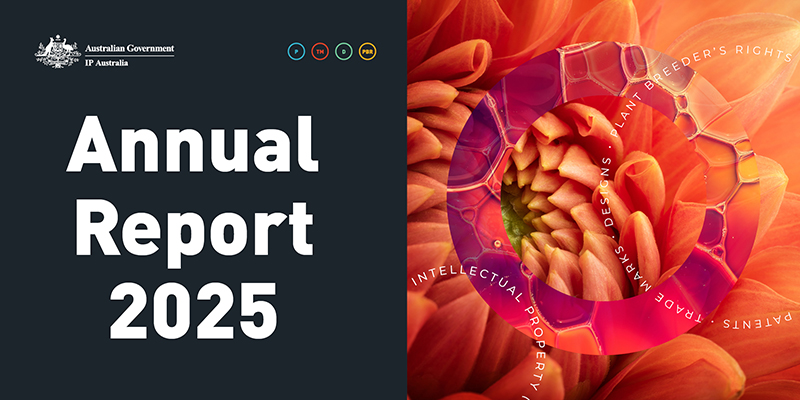 A cover image of the IP Australia Annual Report 2024-25.
