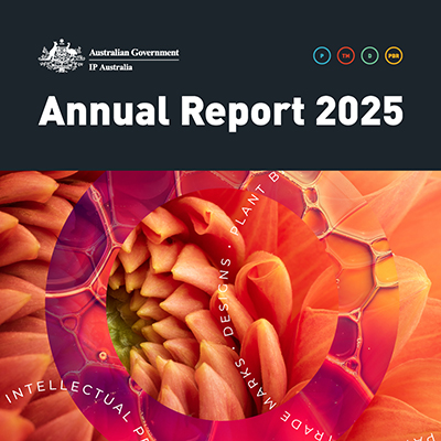 A cover image of the IP Australia Annual Report 2024-25.